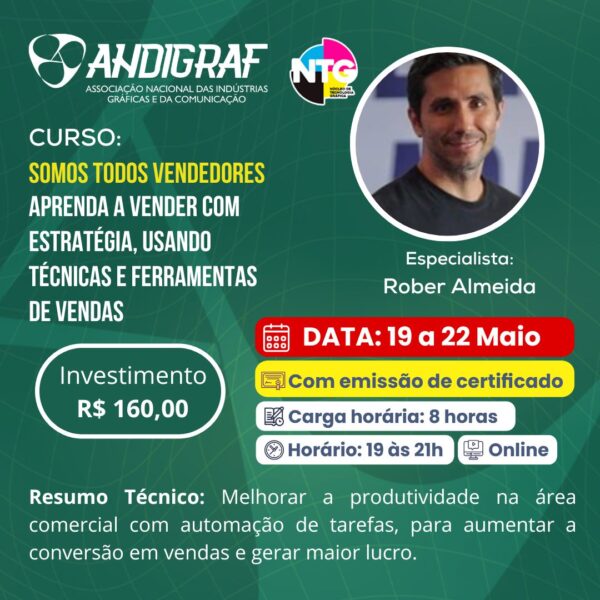 Curso: Somos todos vendedores - Aprenda a vender com estratégia, usando técnicas e ferramentas de venda