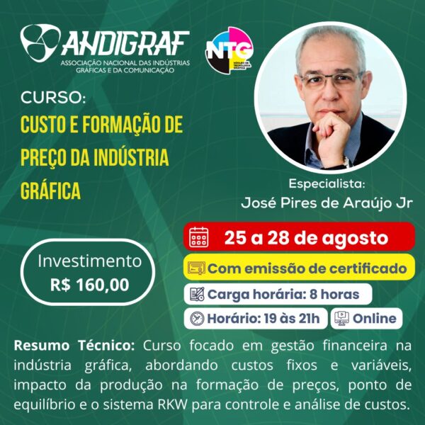 Curso e Formação de Preço da Indústria Gráfica.
