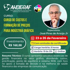 Curso de Custos e Formação de preços para Indústria Gráfica